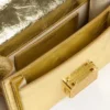 Kleine Venezia-Tasche aus goldmetallischem Leder mit goldenen Details