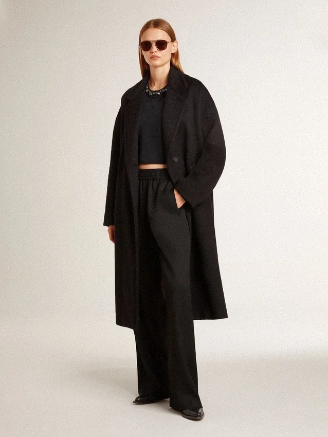 Kürzliches Damen-Sweatshirt aus Baumwolle mit Kristallen auf der Vorderseite