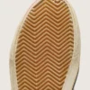 LAB-Slide-Sneaker für Damen aus tabakfarbenem Wildleder mit Kristallen und einem Stern aus tabakfarbenem Wildleder