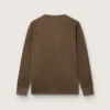 Langärmeliger Herrenpullover aus schildpattbraunem Leinenjersey