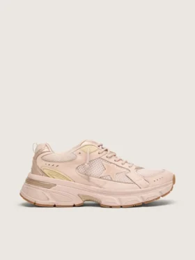 Lightstar für Damen mit Obermaterial aus rosa Leder und Mesh sowie rosa Stern