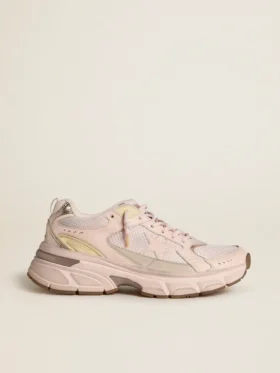 Lightstar für Herren mit Obermaterial aus rosa Leder und Mesh sowie rosa Stern
