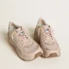 Lightstar für Herren mit Obermaterial aus rosa Leder und Mesh sowie rosa Stern