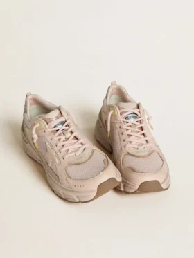 Lightstar für Herren mit Obermaterial aus rosa Leder und Mesh sowie rosa Stern