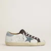 LTD Super-Star für Damen mit hellblauem Stern aus Wildleder und hellblauer Fersenlasche aus Canvas