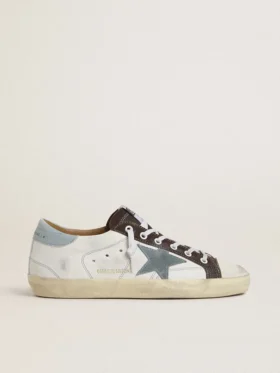 LTD Super-Star für Damen mit hellblauem Stern aus Wildleder und hellblauer Fersenlasche aus Canvas