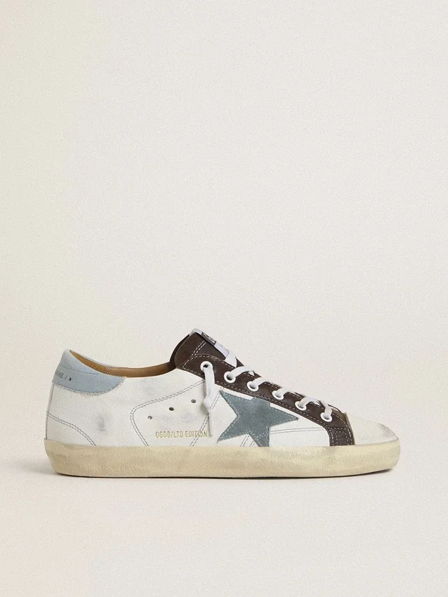 LTD Super-Star für Damen mit hellblauem Stern aus Wildleder und hellblauer Fersenlasche aus Canvas