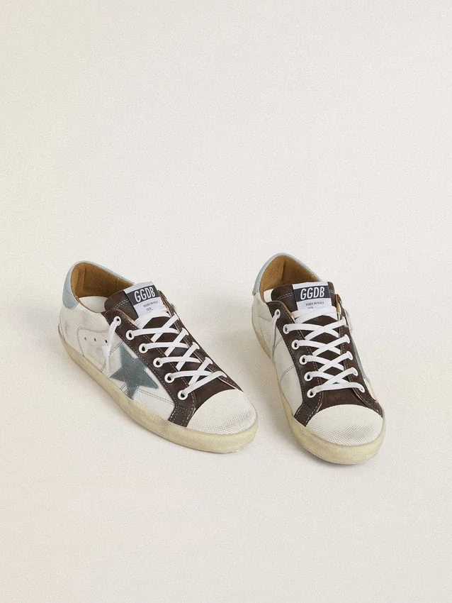 LTD Super-Star für Damen mit hellblauem Stern aus Wildleder und hellblauer Fersenlasche aus Canvas