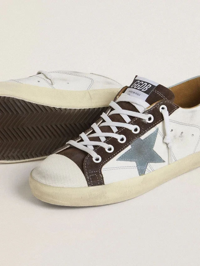LTD Super-Star für Damen mit hellblauem Stern aus Wildleder und hellblauer Fersenlasche aus Canvas