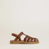Maxime Junior-Sandalen aus braunem Leder