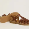 Maxime Junior-Sandalen aus braunem Leder