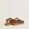 Maxime Junior-Sandalen aus braunem Leder