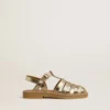 Maxime Junior-Sandalen aus goldenem Leder