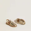 Maxime Junior-Sandalen aus goldenem Leder