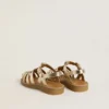 Maxime Junior-Sandalen aus goldenem Leder