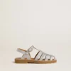 Maxime Junior-Sandalen in Silber mit Mikroglitzer