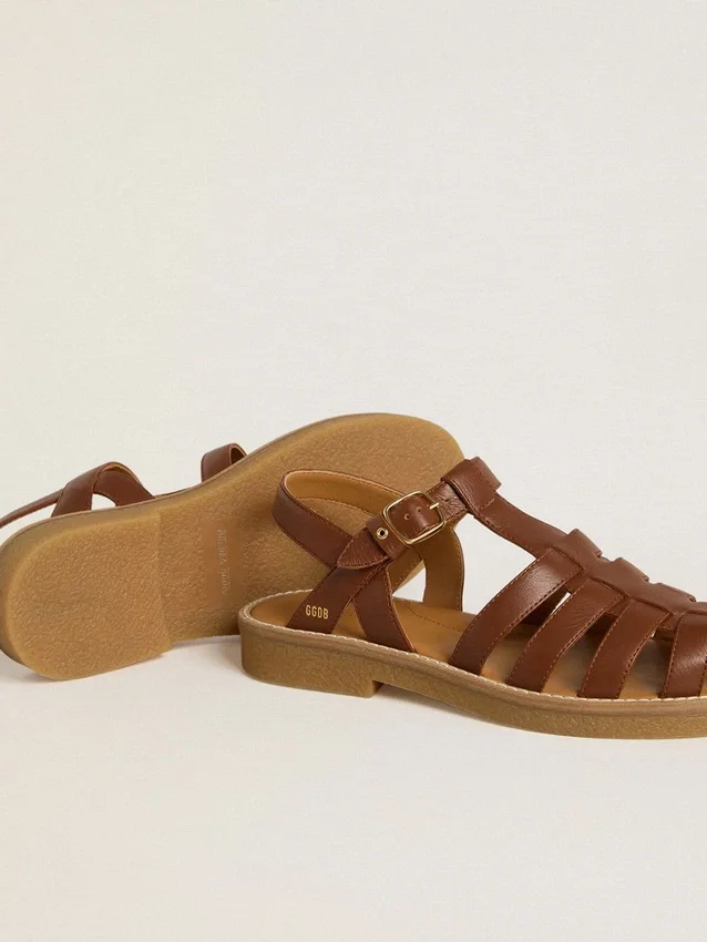 Maxime Young Sandalen aus braunem Leder