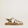 Maxime Young Sandalen aus goldenem Leder