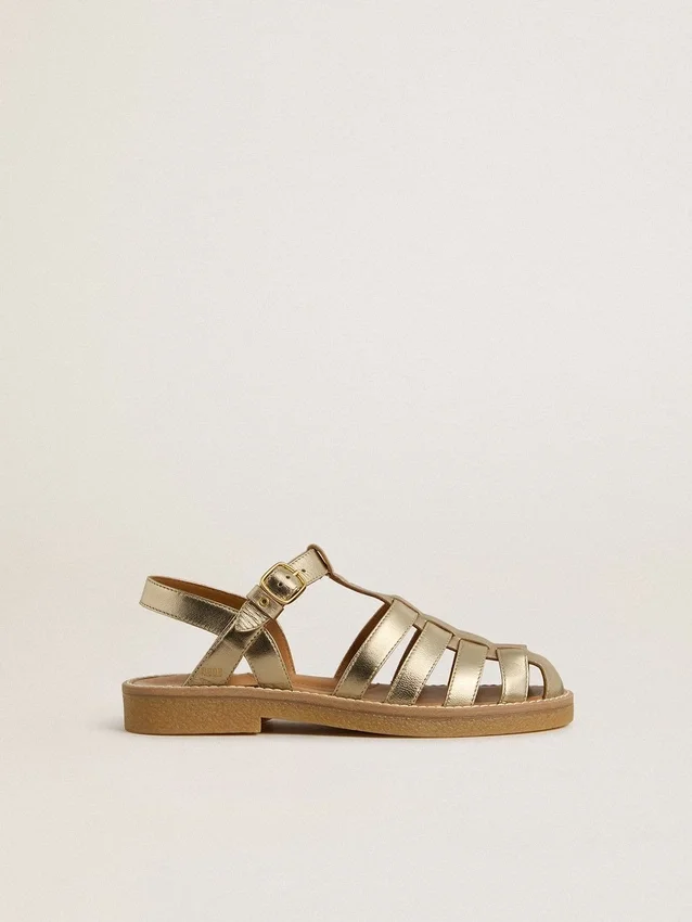 Maxime Young Sandalen aus goldenem Leder