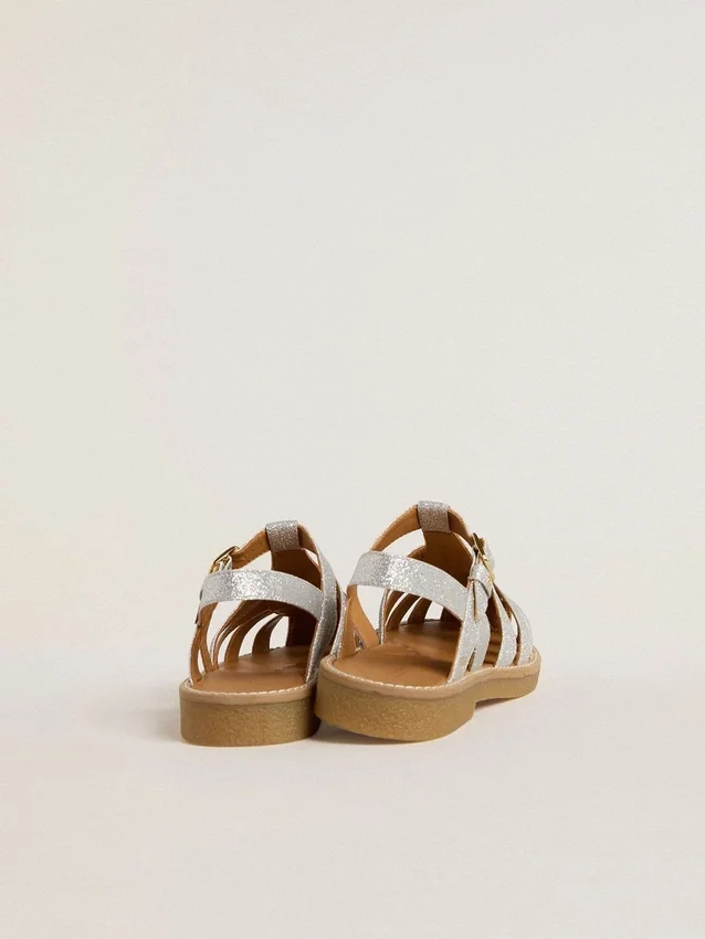 Maxime Young Sandalen in Silber mit Mikroglitzer
