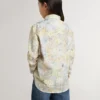 Mädchen-Baumwollhemd mit mehrfarbigem Blumenprint