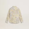 Mädchen-Baumwollhemd mit mehrfarbigem Blumenprint