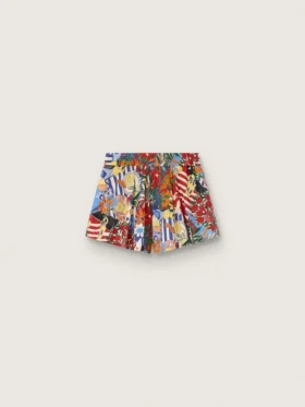 Mädchenshorts mit mehrfarbigem Print