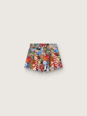 Mädchenshorts mit mehrfarbigem Print