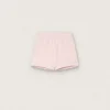 Mädchenshorts «Star» aus rosa Baumwolle mit Aufnäher und Logo