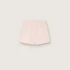 Mädchenshorts «Star» aus rosa Baumwolle mit Aufnäher und Logo