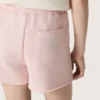 Mädchenshorts «Star» aus rosa Baumwolle mit Aufnäher und Logo