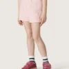 Mädchenshorts «Star» aus rosa Baumwolle mit Aufnäher und Logo