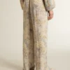 Mehrfarbige Damen-Jogginghose mit Blumenprint
