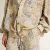 Mehrfarbige Damen-Jogginghose mit Blumenprint