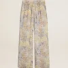 Mehrfarbige Damen-Jogginghose mit Blumenprint