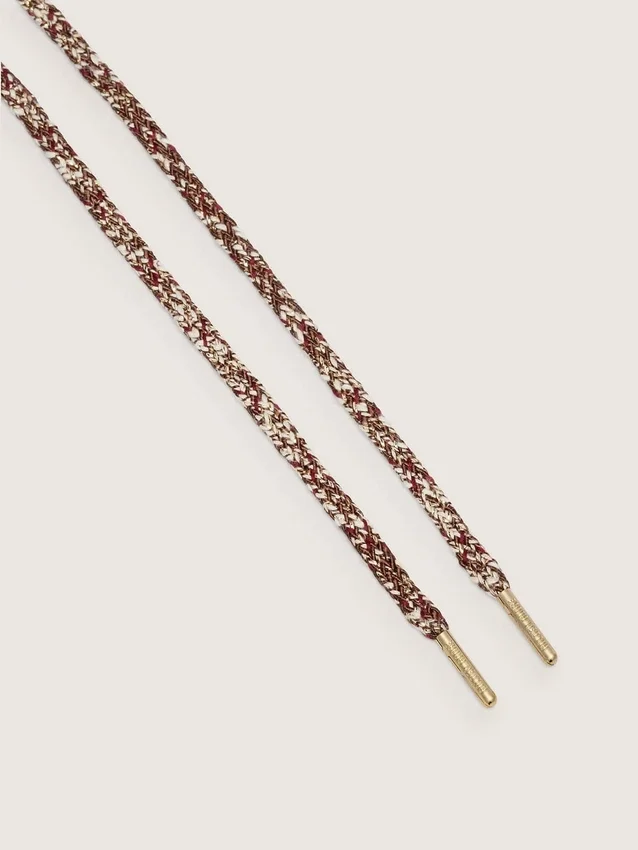 Mehrfarbige, geflochtene Schnürsenkel mit Lurex
