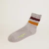 Melange-graue Socken mit Used-Look-Details und zweifarbigen Streifen