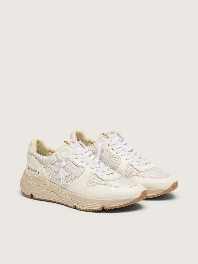 Men's Running Sole aus Mesh und weissem Nappa