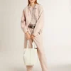 Mesh-Strickoberteil mit Pailletten und kontrastierenden Details