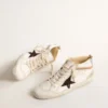Mid Star aus Nappa mit Glitzerstern und nudefarbenem Lederakzent