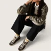 Mid Star für Damen aus braunem Wildleder mit Lederstern und Swarovski-Kristallakzent