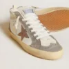 Mid Star für Damen aus Nappa und Wildleder mit hellbraunem Stern aus Metallic-Leder
