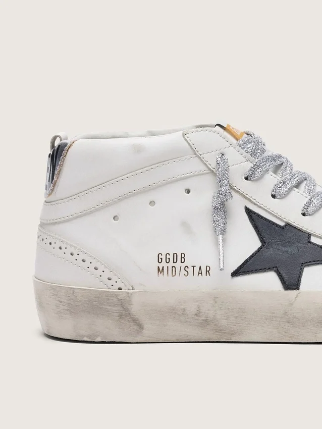 Mid Star für Damen mit laminierter Fersenlasche und Glitzer-Schnürsenkeln