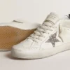 Mid Star für Damen mit silbernem Glitzerstern und schwarzer laminierter Fersenlasche