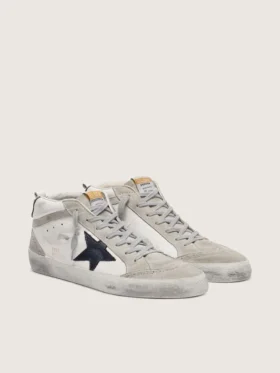 Mid Star für Herren, weiss mit schwarzem Stern