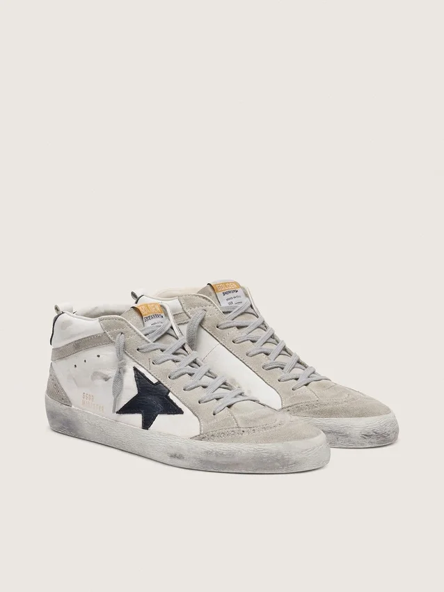 Mid Star für Herren, weiss mit schwarzem Stern