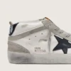 Mid Star für Herren, weiss mit schwarzem Stern