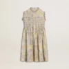 Midi-Kleid aus Baumwolle für Mädchen mit mehrfarbigem Blumenprint