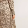 Midi-Kleid für Damen aus Seidenmischung mit Blumenprint