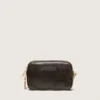 Mini Star Bag aus dunkelbraunem Leder im Used-Look mit Ton-in-Ton-Stern